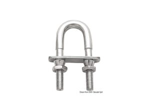 Boulon à U avec écrou de sécurité marine inox M8