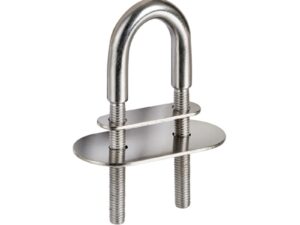 Cavalier en U AISI316 135mm double plaque 70x20 mm Inox AISI 316