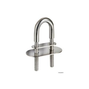 Cavalier en U AISI316 135mm double plaque 70x20 mm Inox AISI 316