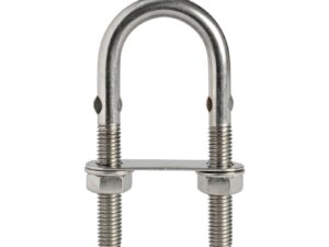 Cavalier en U inox avec ronde pincé 60mm x M4 mm