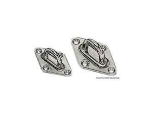 Pontet sur platine inox 37x59 mm