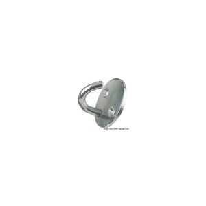 Crochet sur plaque tonde inox poli