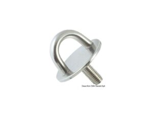 Plaque avec vis sans tête inox poli 6 mm