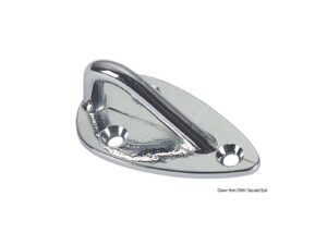 Anneau vis sans tête laiton chromé 80x35x25 mm marine inox