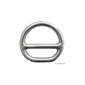 Anneau demi-rond à barette 10x60 mm marine inox
