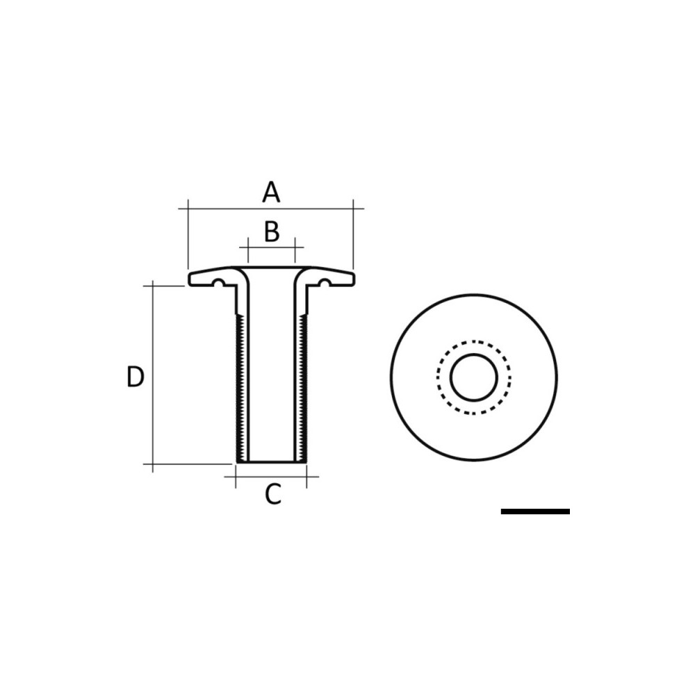 ROPEYE ROTDP12 Ø 12 mm aluminium anodisé – Image 2