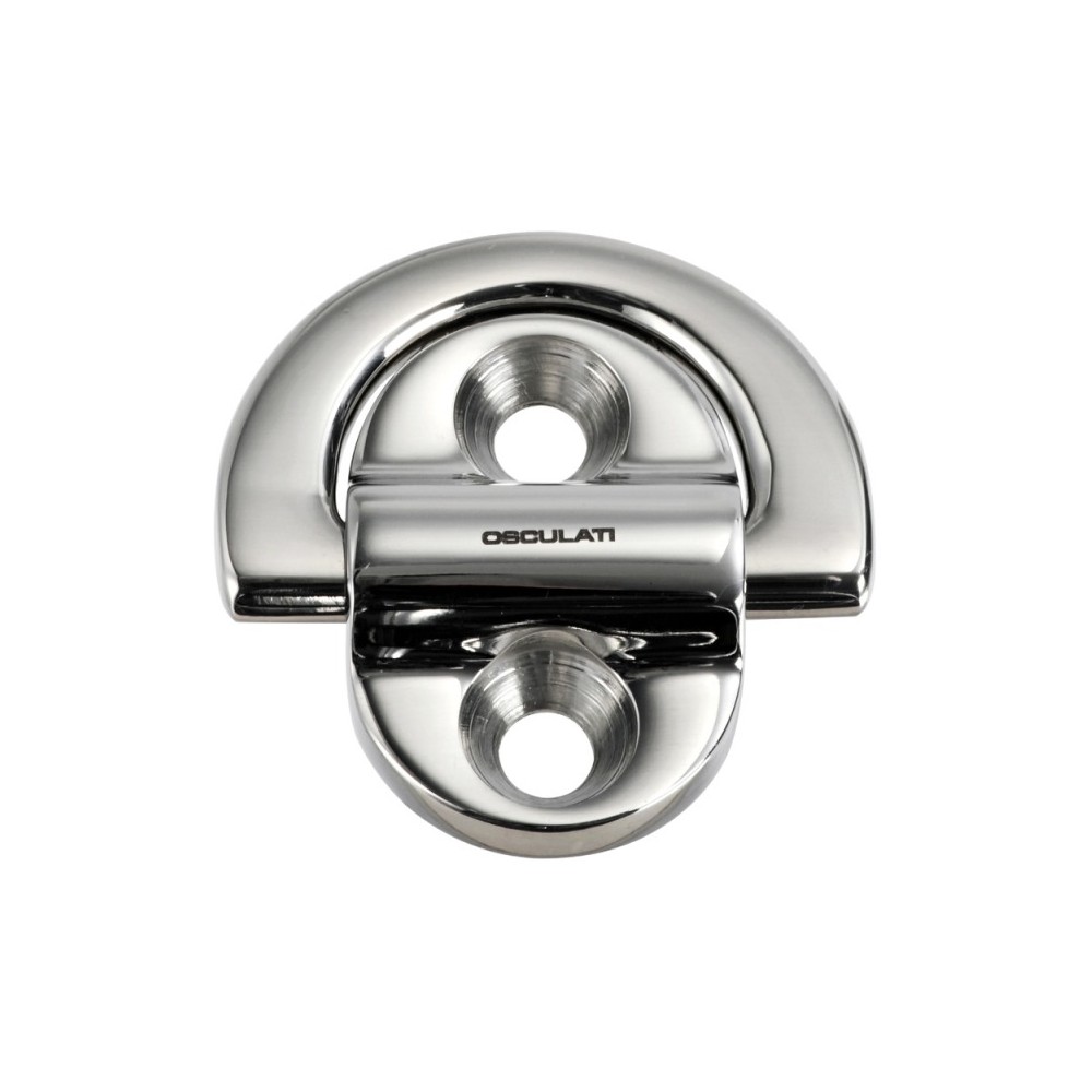 Anneau rabattable 45x45mm simple 6mm 2 trous Charge de rupture kg 1800