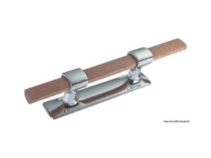 Taquet laiton chromé et acajou 210 mm