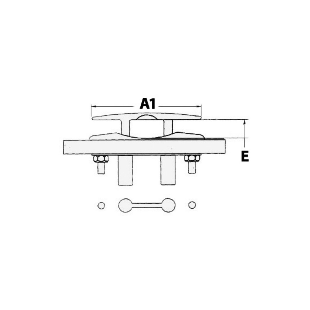 Taquet rétractable AISI316 poli miroir 217/203 mm – Image 3