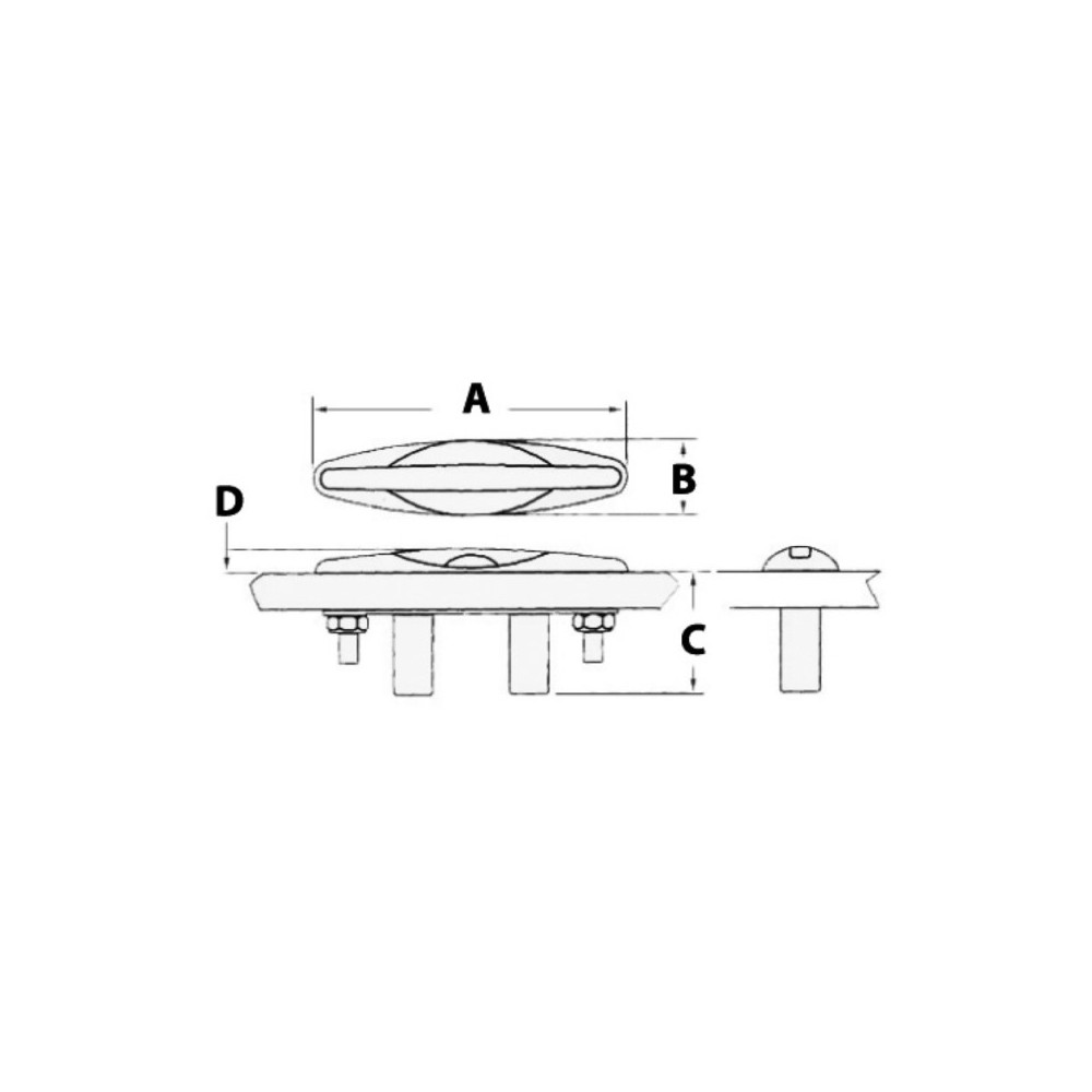 Taquet rétractable AISI316 poli miroir 217/203 mm – Image 4