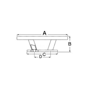 Taquet Nordik AISI316 poli miroir 150 mm