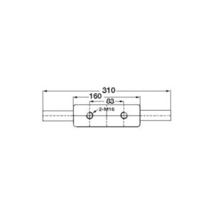 Taquet Nordik AISI316 poli miroir 310 mm
