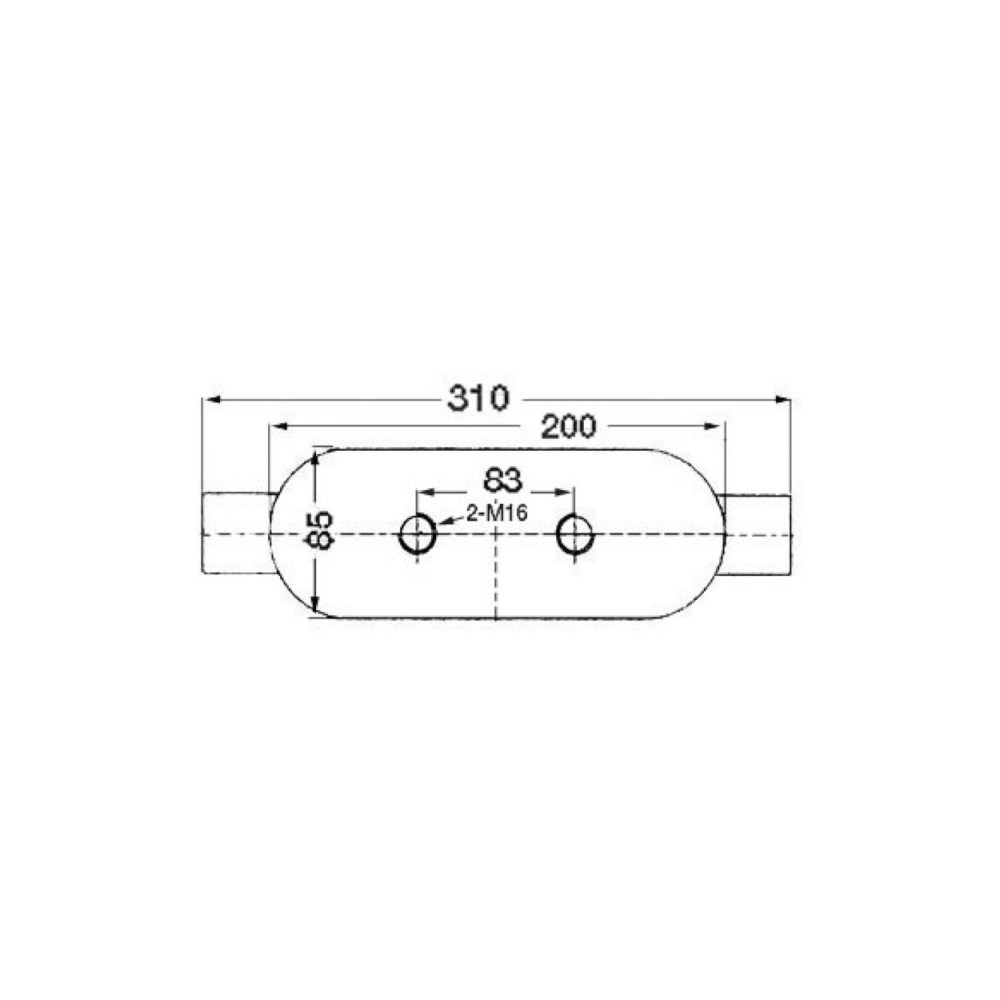 Taquet Nordik AISI316 poli miroir 310 mm base oval – Image 3
