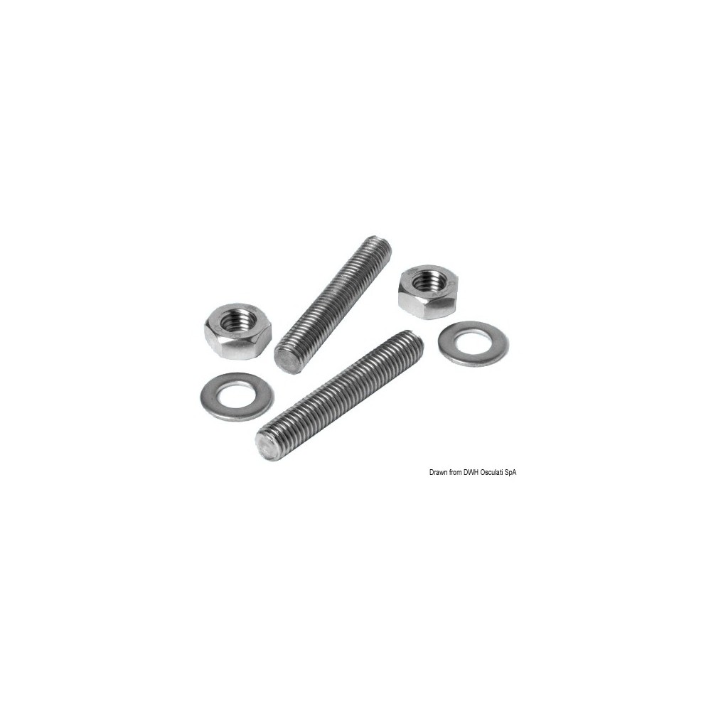 Kit vis sans tête inox pour taquet 16x120 mm