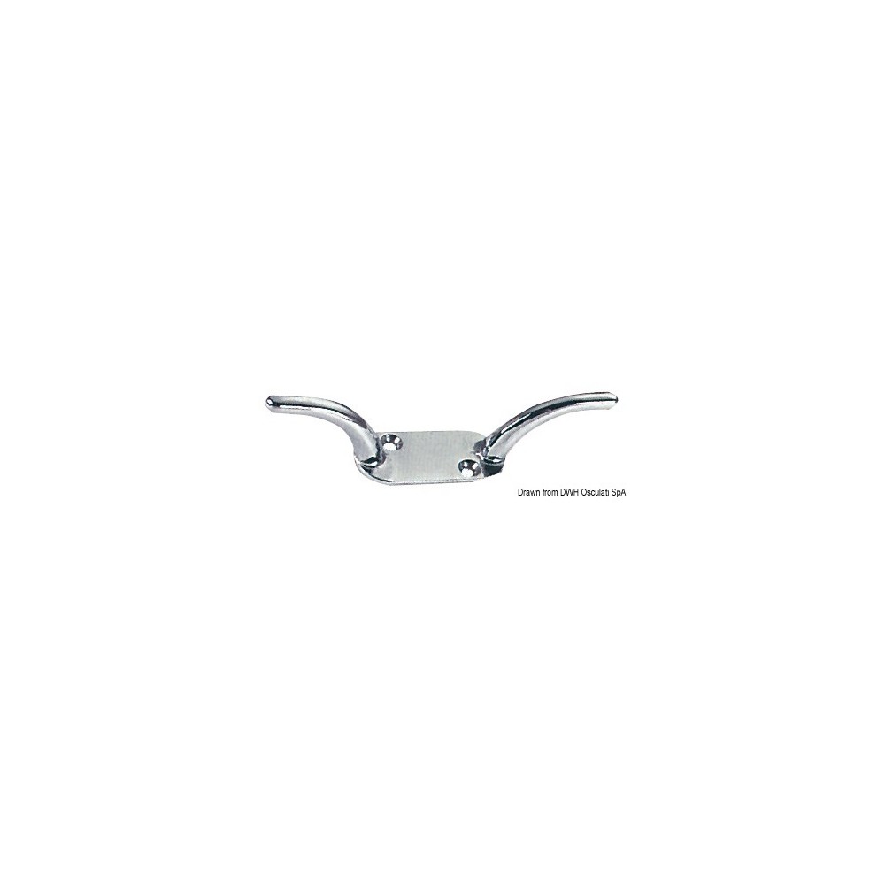 Taquet laiton chromé 80 mm