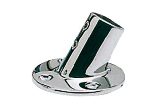 Platine p. balcon AISI316 ronde 60° 22 mm Inox AISI 316