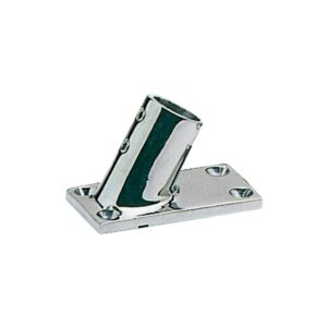 Platine p. balcon AISI316 rectangulaire 60° Inox AISI 316 22 mm