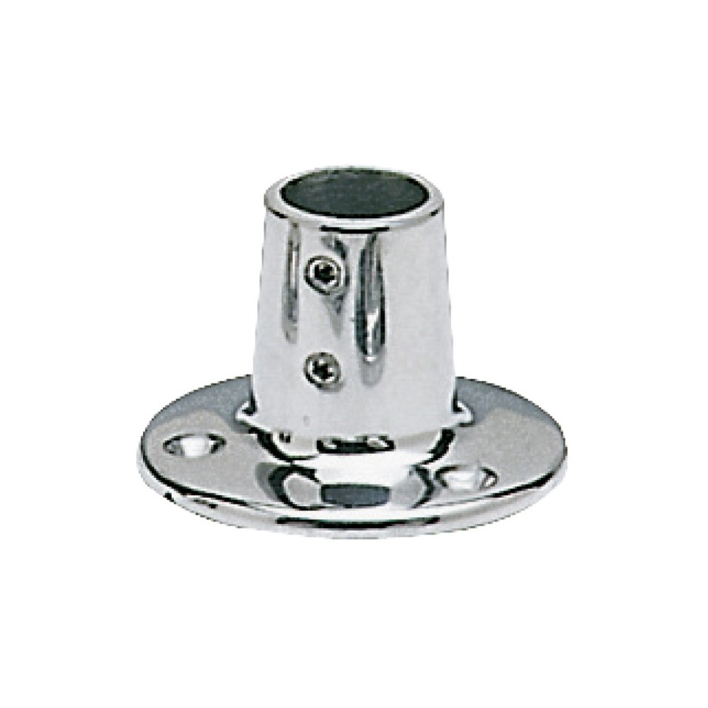 Platine ronde p. balcon AISI316 90° 25 mm