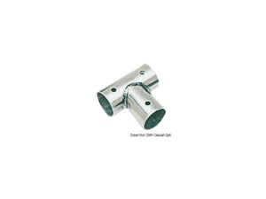 Platine en T en tôle AISI316 90° 22 mm Inox AISI 316