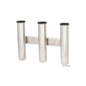 Support de canne AISI 316 fixation à paroi 3 canne