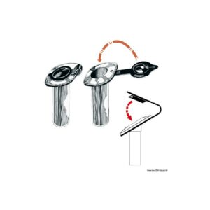 Bouchon porte-canne à encastrer PVC souple blanc