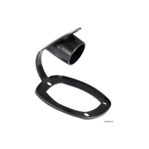 Bouchon porte-canne à encastrer PVC souple noir