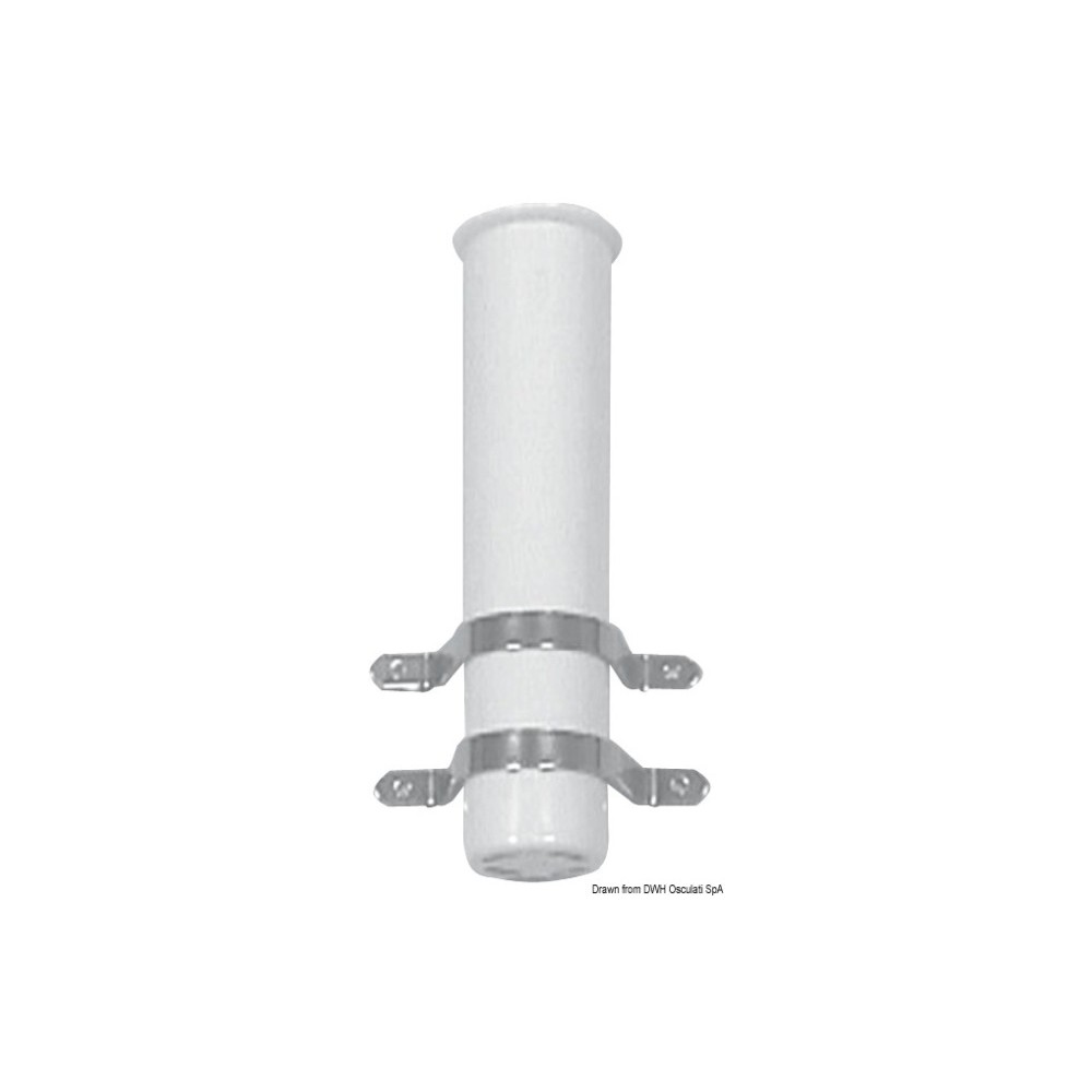 Porte-canne mural blanc 41 mm