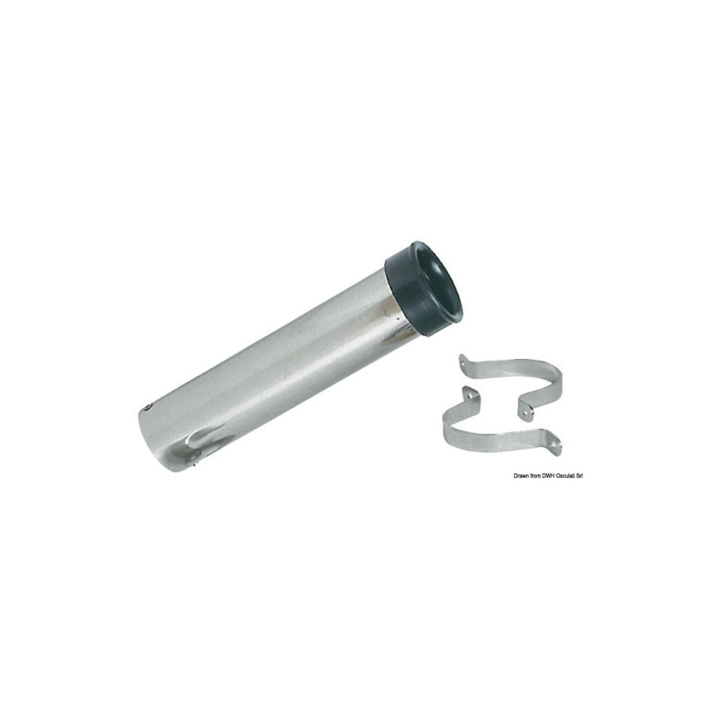 Porte-canne mural en inox 41 mm