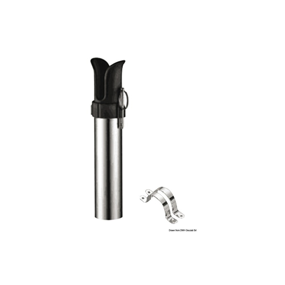 Porte-canne inox fixation à paroi