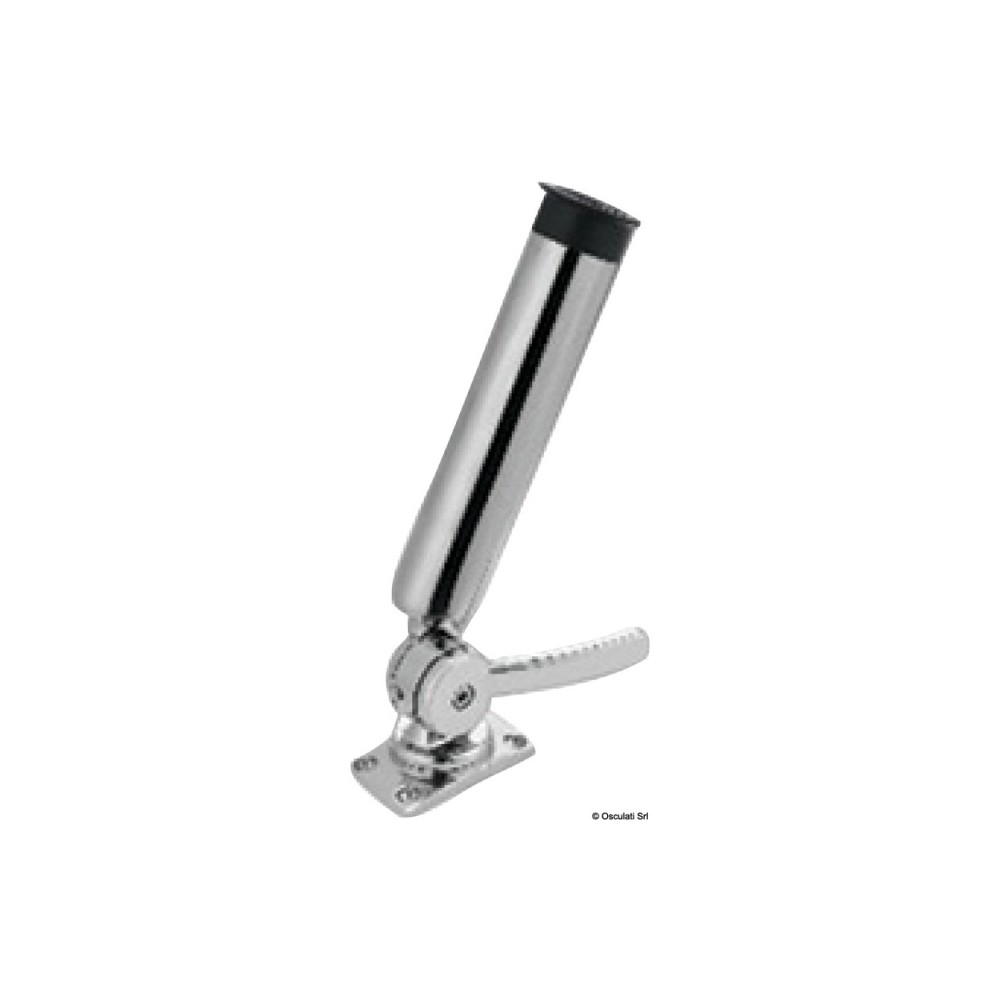 Porte-canne orientable en acier inoxydable 316 pour fixation sur plan