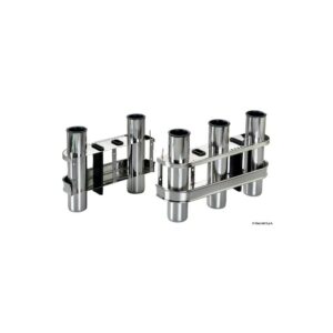 Porte-canne mural en inox p. 3 cannes