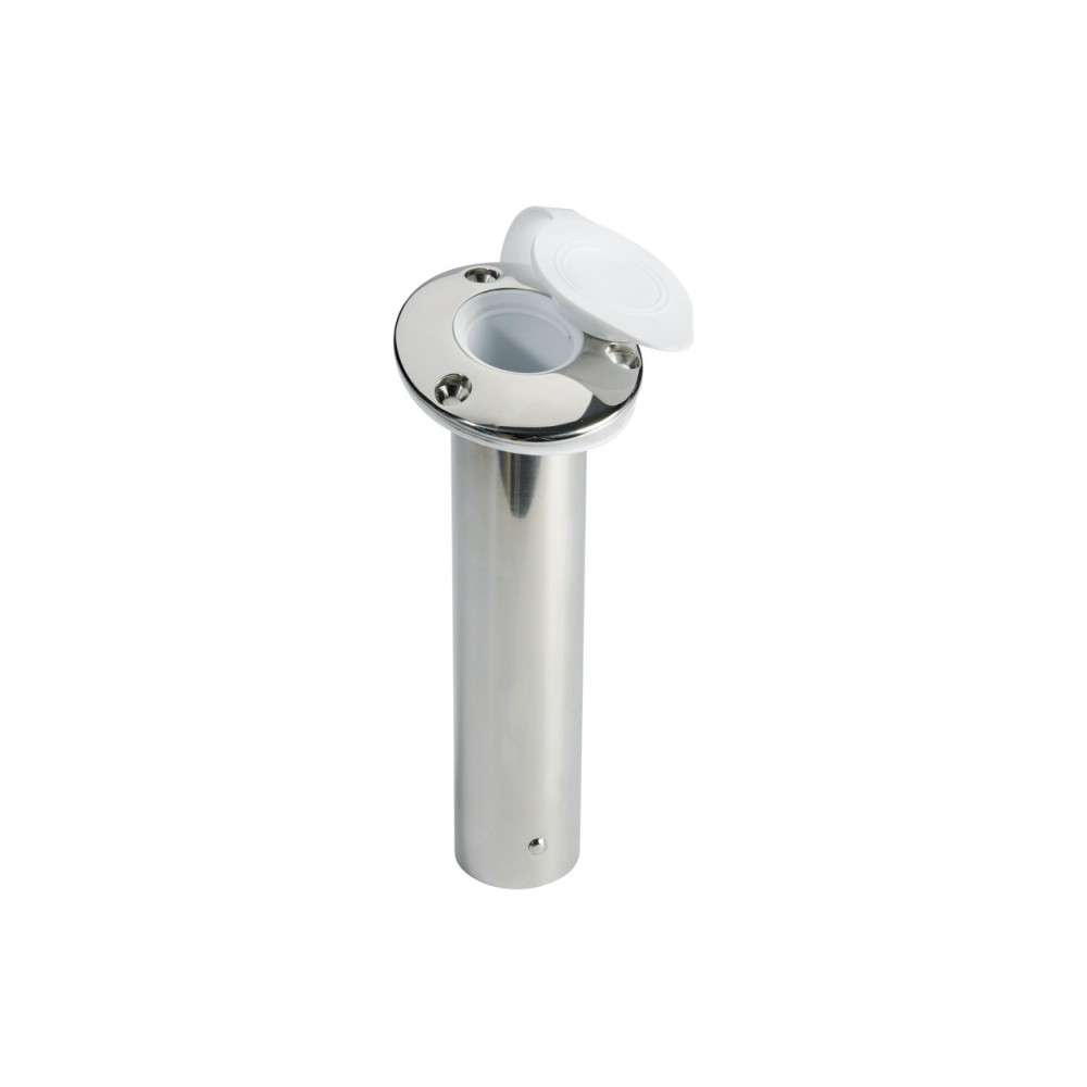 Porte-canne encastr. inox 90°