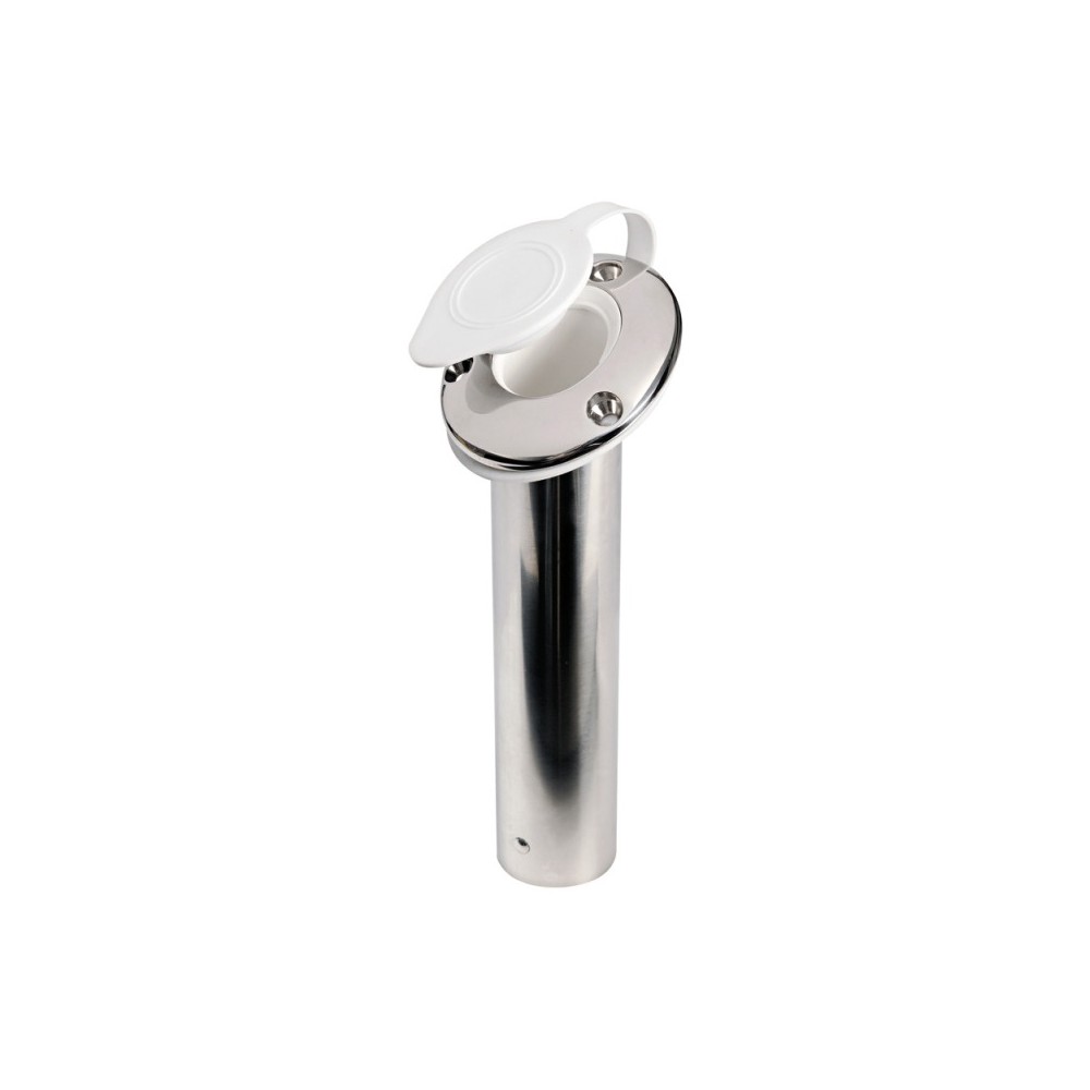 Porte-canne 60° AISI 316 capuchon blanc