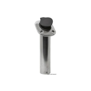 Porte-canne à encastrer inox 42 mm 60°