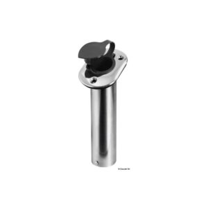 Porte-canne à encastrer inox 42 mm 75°