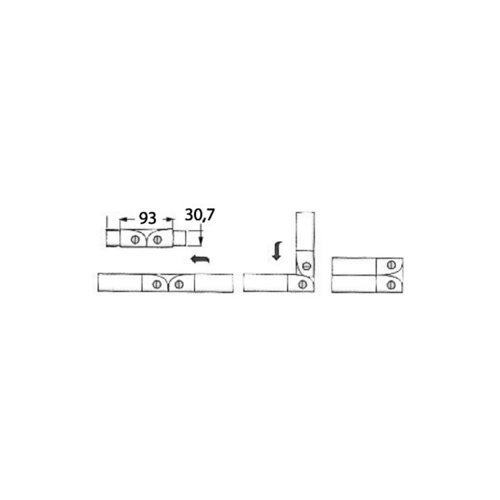 Charnière à ouverture AISI316 35x2 mm – Image 2
