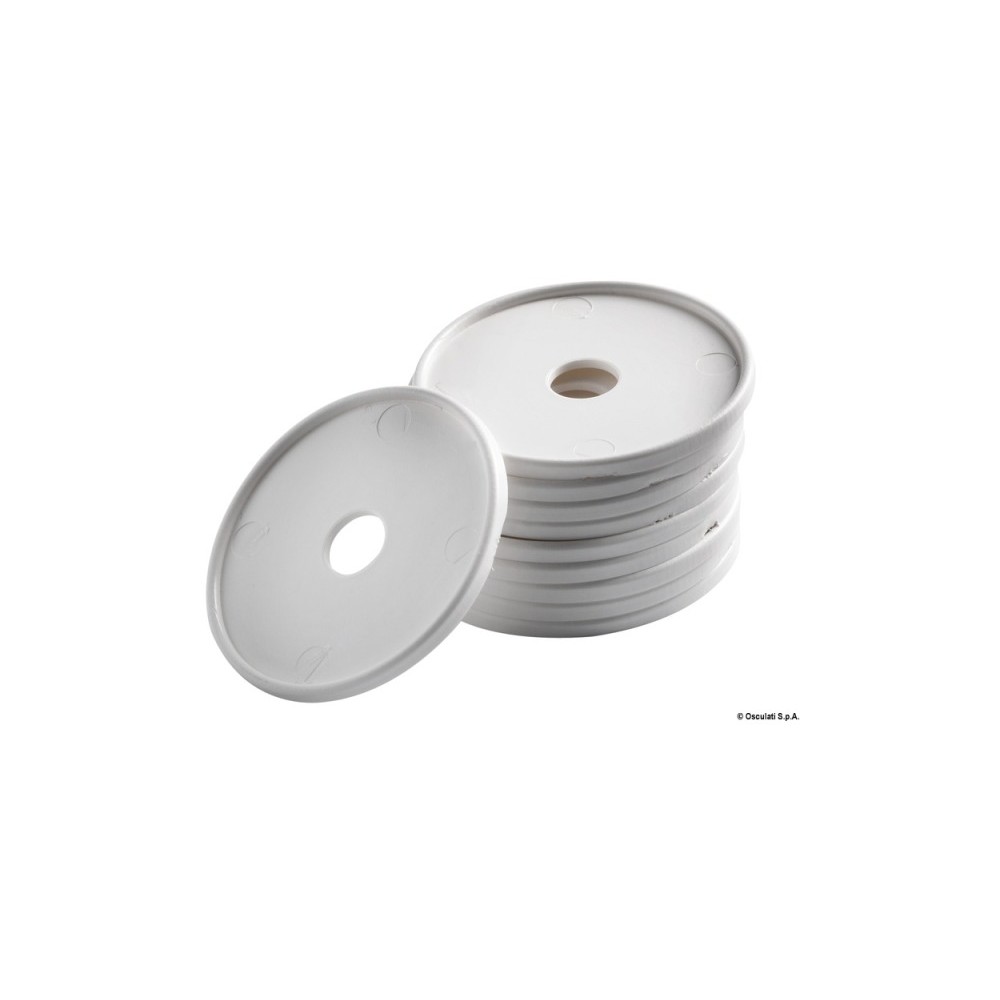 Support rond polyéthylène blanc Emballage: 10 pièces