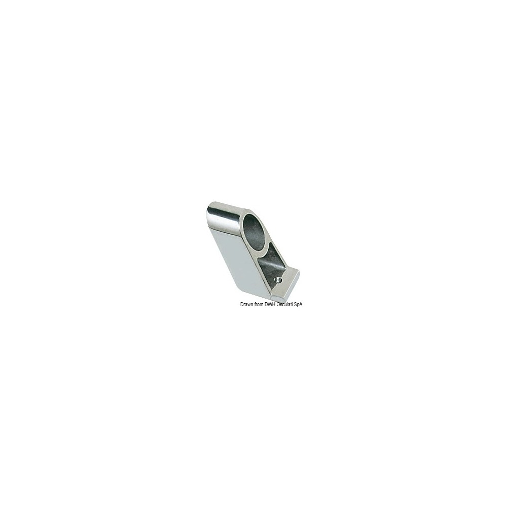Support main-courante central laiton chromé 22 mm