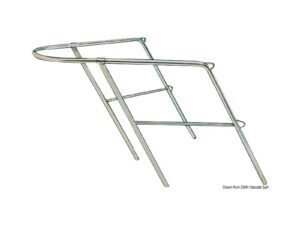 Balcon de poupe inox 2-pièces 40x43x60 cm