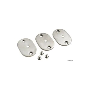 Kit fixation main-courante 2 platines + 2 vis Inox AISI 316