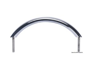 Main-courante ovalisée inox poli miroir 200 mm