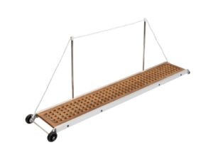 Passerelle fixe caillebotis en teck 210 cm