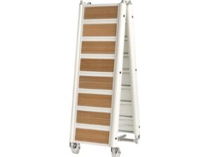 Passerelle pliable verni blanc 210 cm