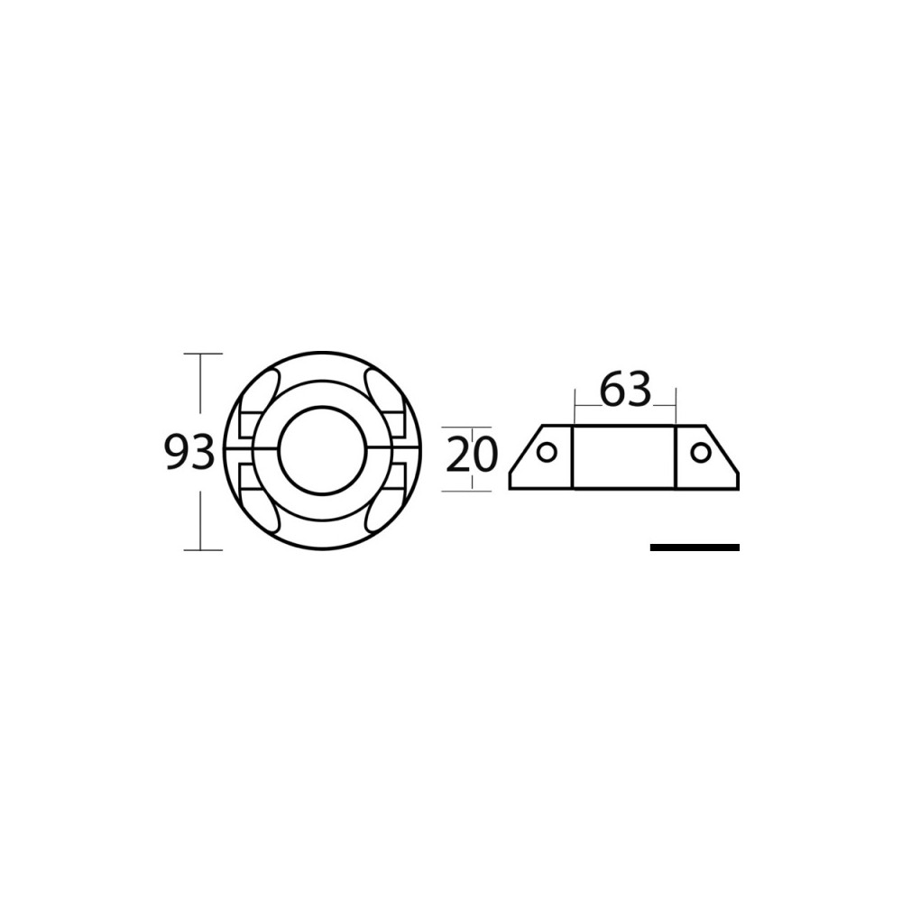 Anode collier compatibles avec Max-Prop Ø60 90x204 mm – Image 2
