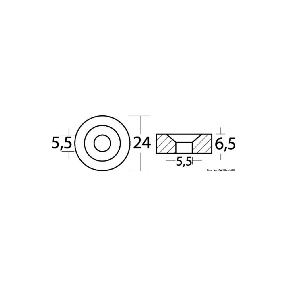 Rondelle aluminium 24x6,5 – Image 5