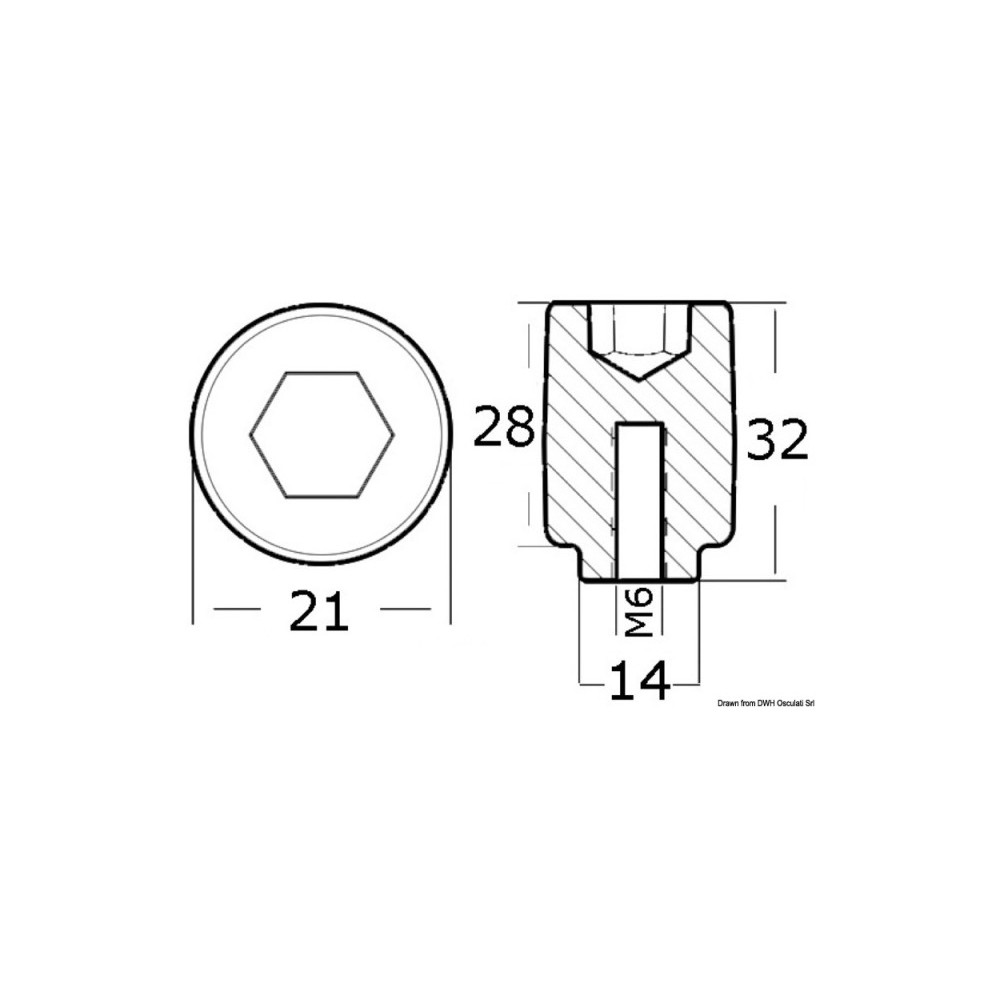 Anode cylindre aluminium 80/225 HP – Image 2