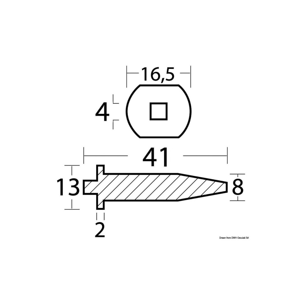 Anode cylindre pour Yamaha 20/30 HP – Image 2