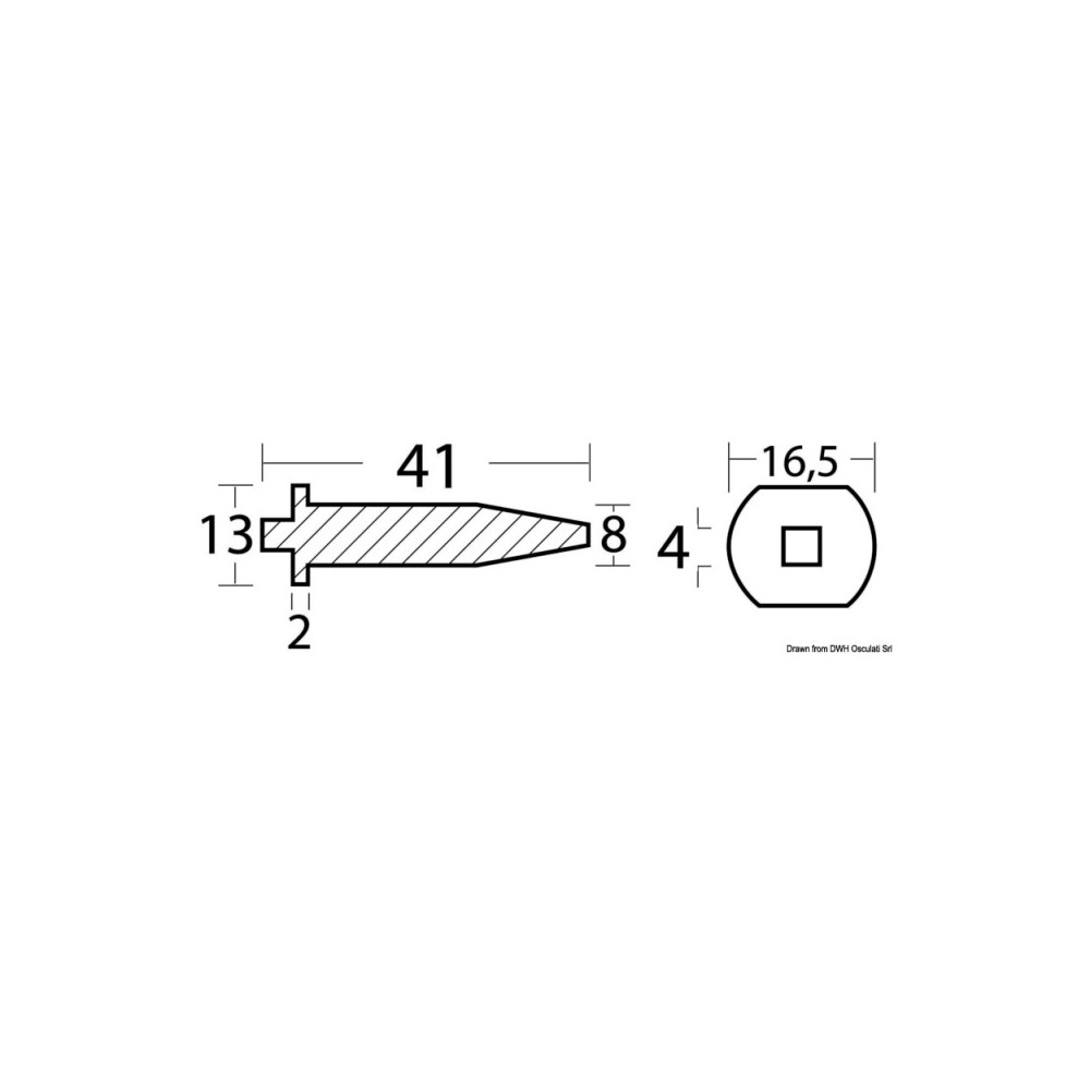 Anode cylindre pour Yamaha 20/30 HP – Image 3