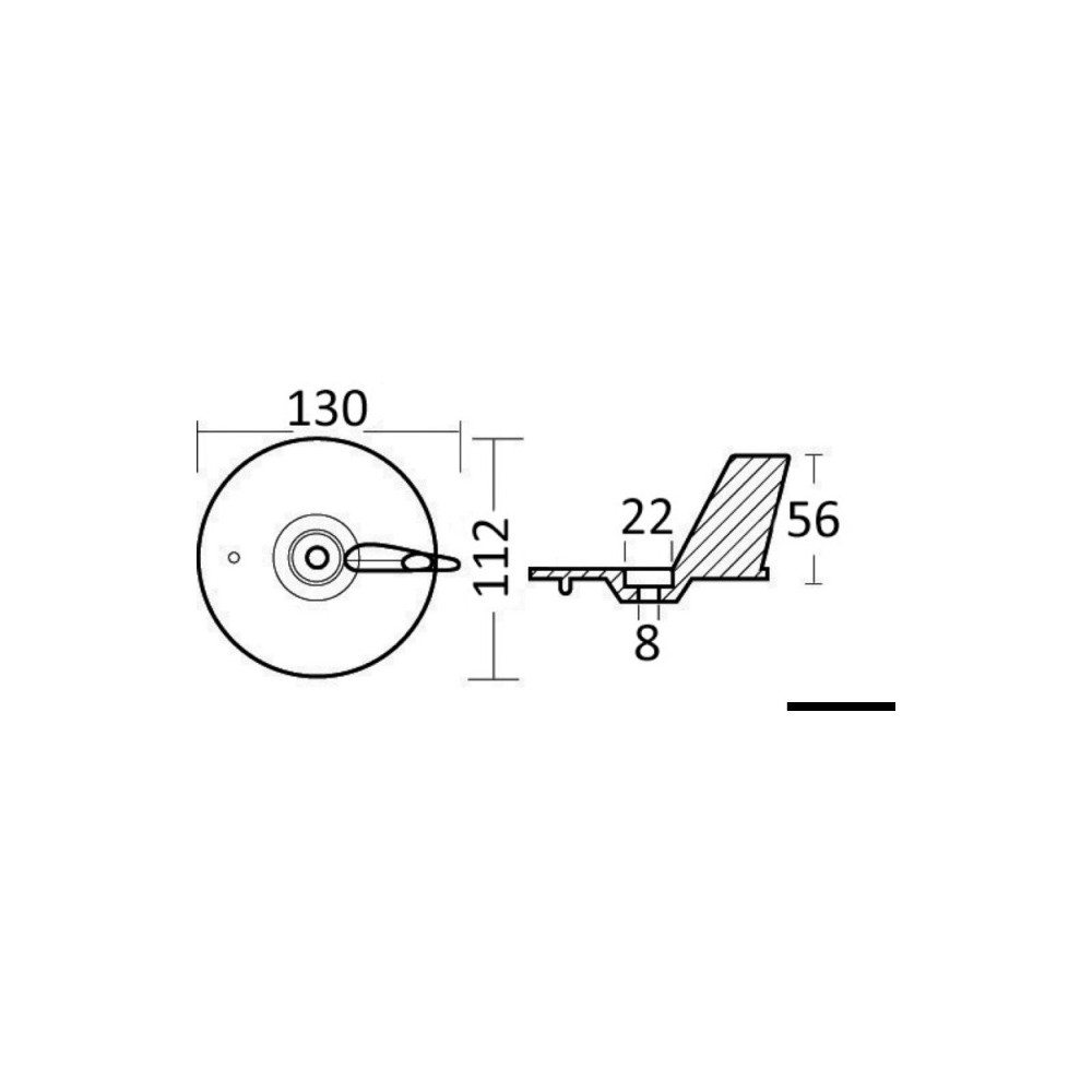Queue carpe aluminium Honda 75/125 HP – Image 3