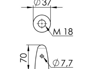 Ogive en zinc pour hélice Ø 22/25/30 mm